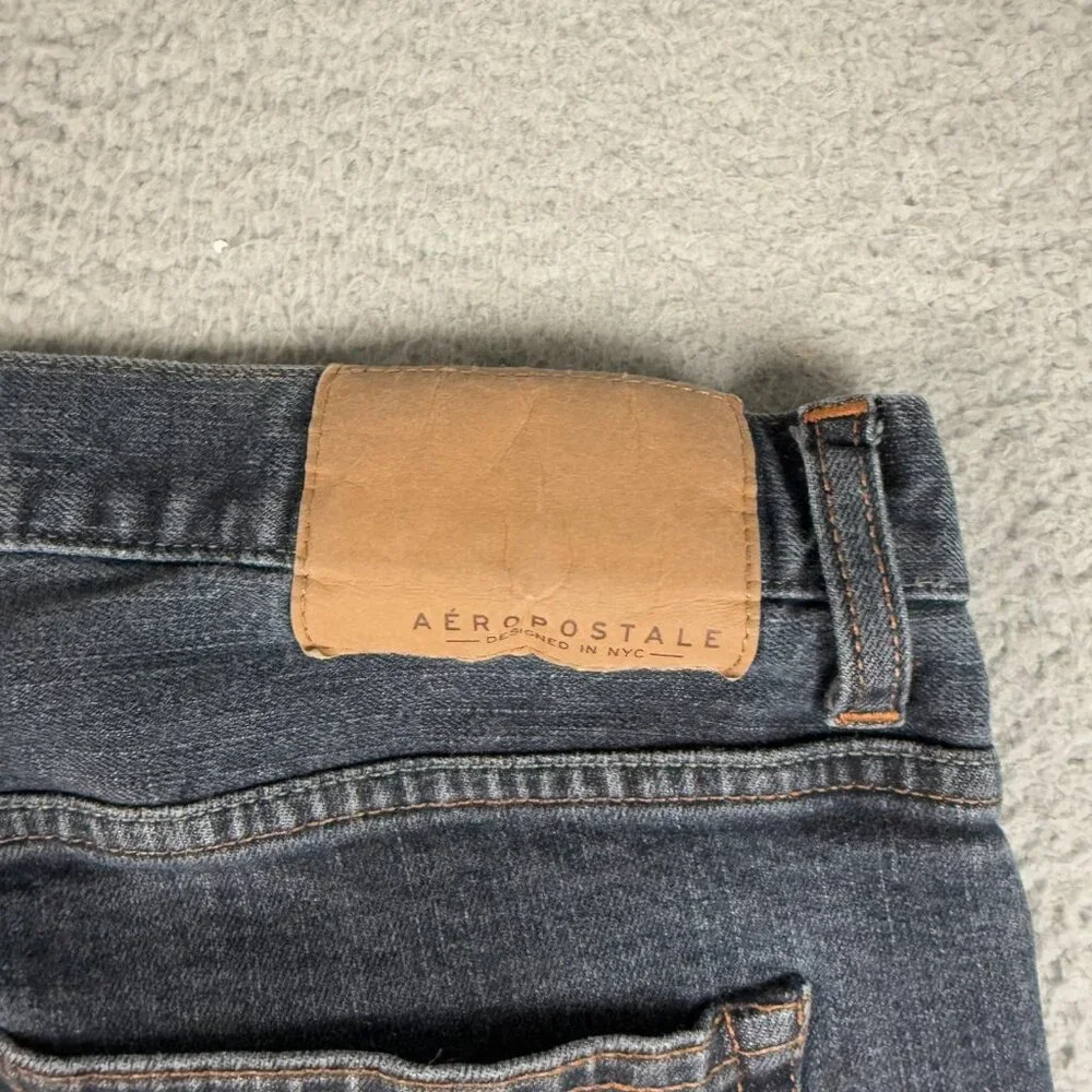 Aeropostale Slim Fit Straight Leg Jeans Men's 34x32 Modern‎ Faded Denim Pants